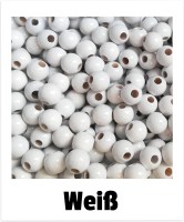 Holzperlen 8mm weiß